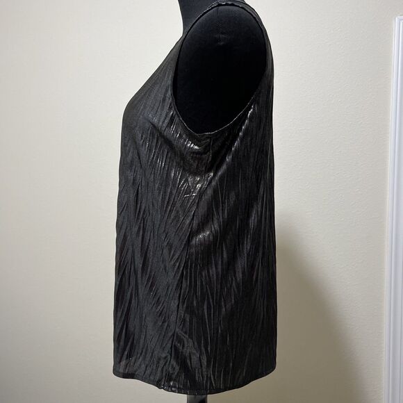 Susan Graver Slinky Tank Top Womens S Metallic Silver Round Neck Sleeveless - Picture 5 of 12